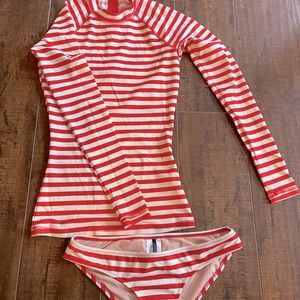 XS J Crew Rash guard and bottoms